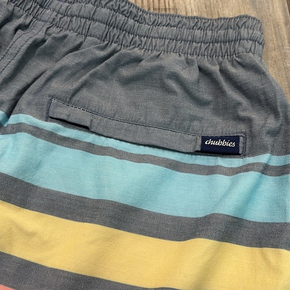 Chubbies The Retro Sets 5.5” Classic Swim Trunks Striped Stretch Small - Picture 7 of 14